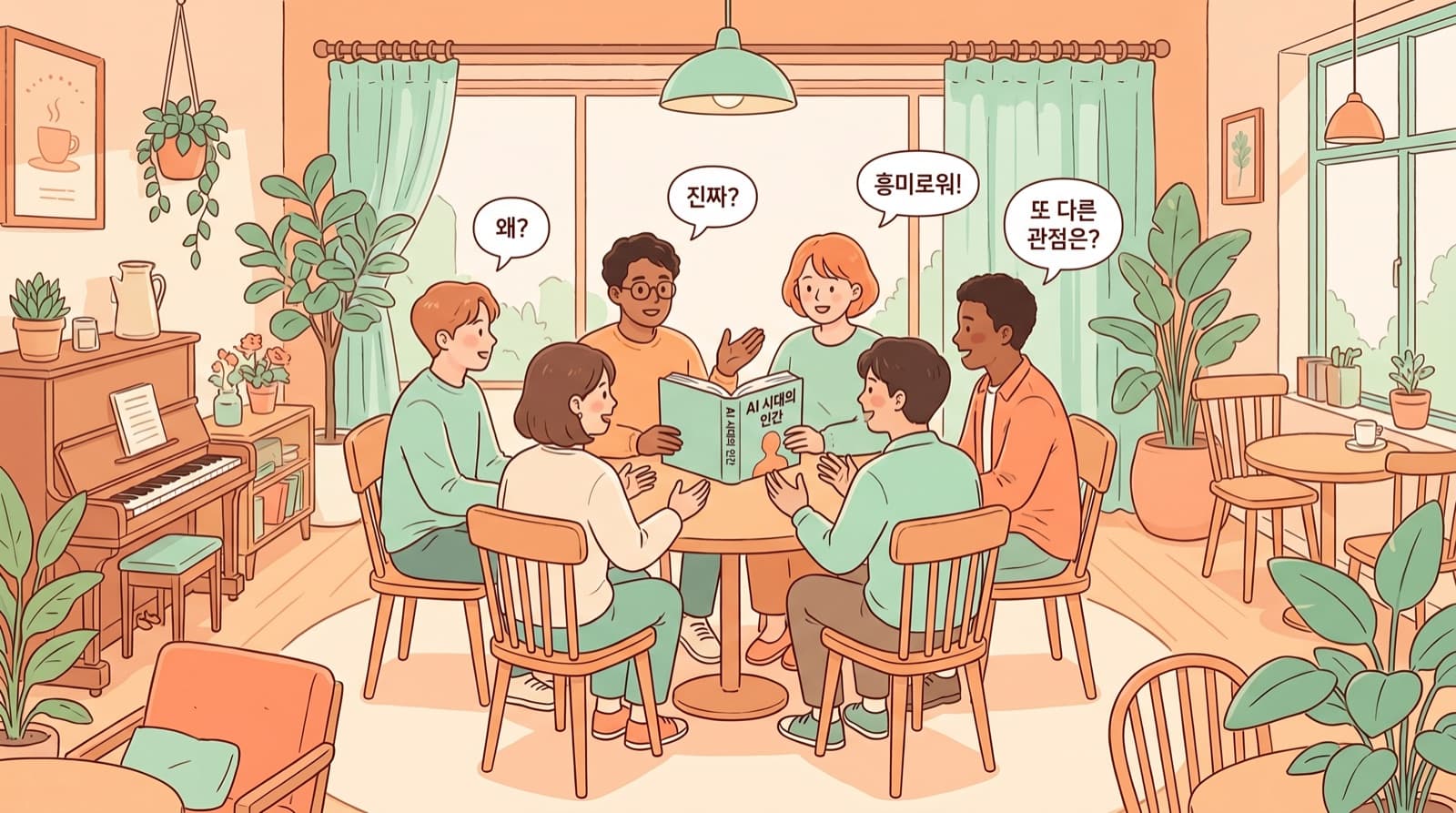 북클럽 모임 분위기
